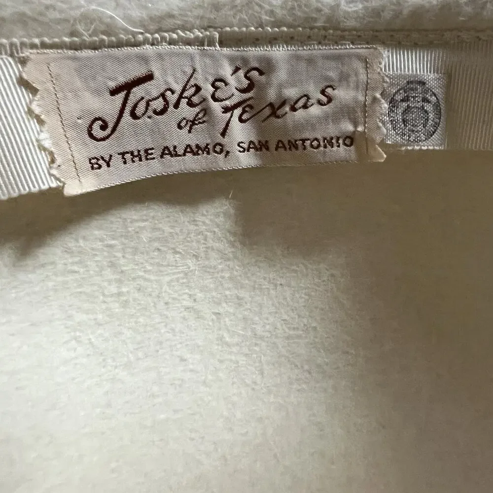 Vintage 1950s Italian Hare Fur Felt Cloche Hat Cream Joske’s Union Made - Picture 8 of 9